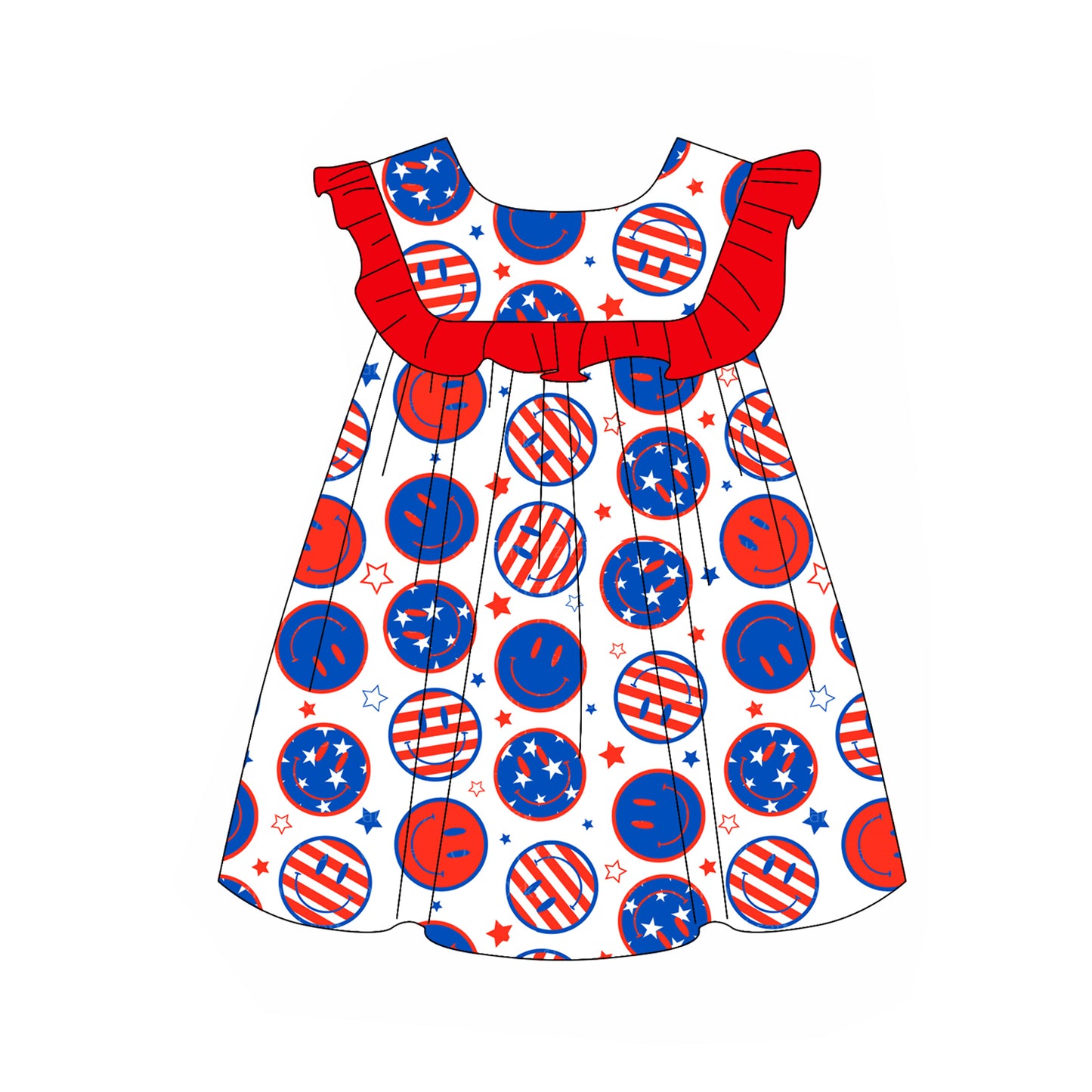 GSD20067 red smiley dress