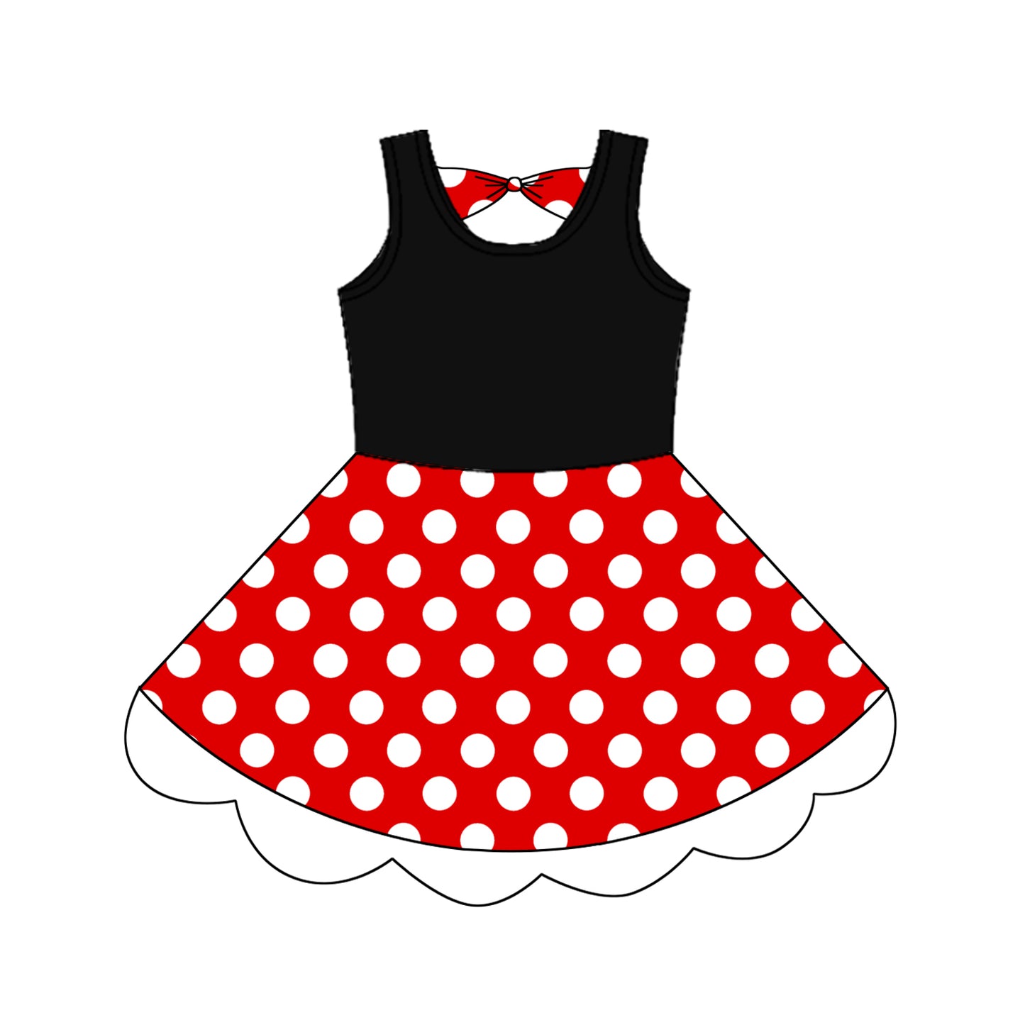 4.15GSD2037 Red Polka Dot Dress