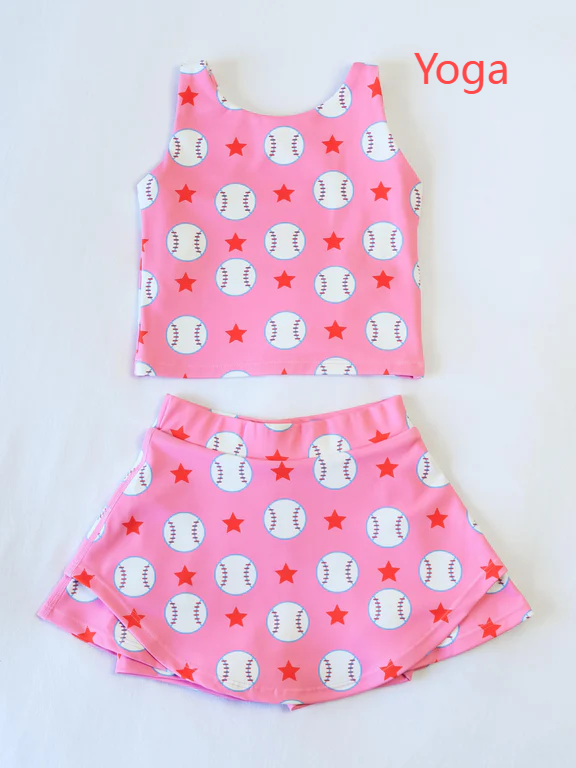 3.3GSD2041 Pink Baseball Yoga Wear