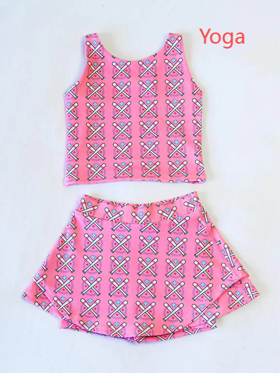 3.3GSD2043 Pink Baseball Yoga Wear