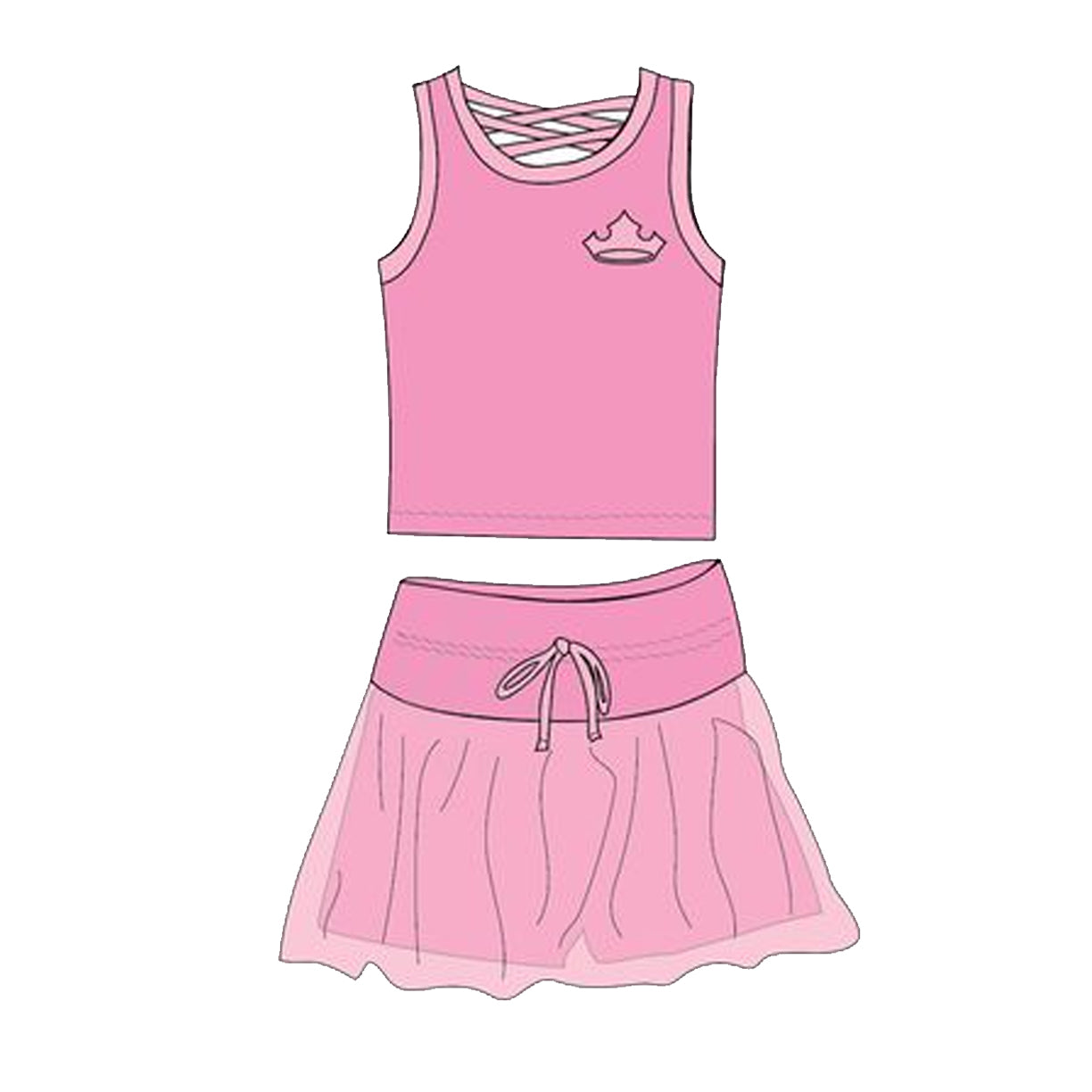 GSD2066 pink vest suit