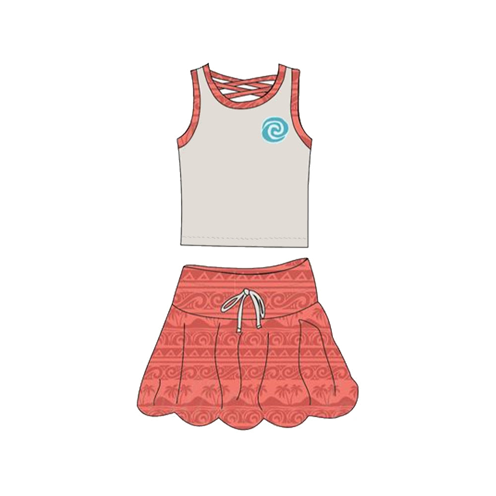 GSD2073 Orange Girls Suit