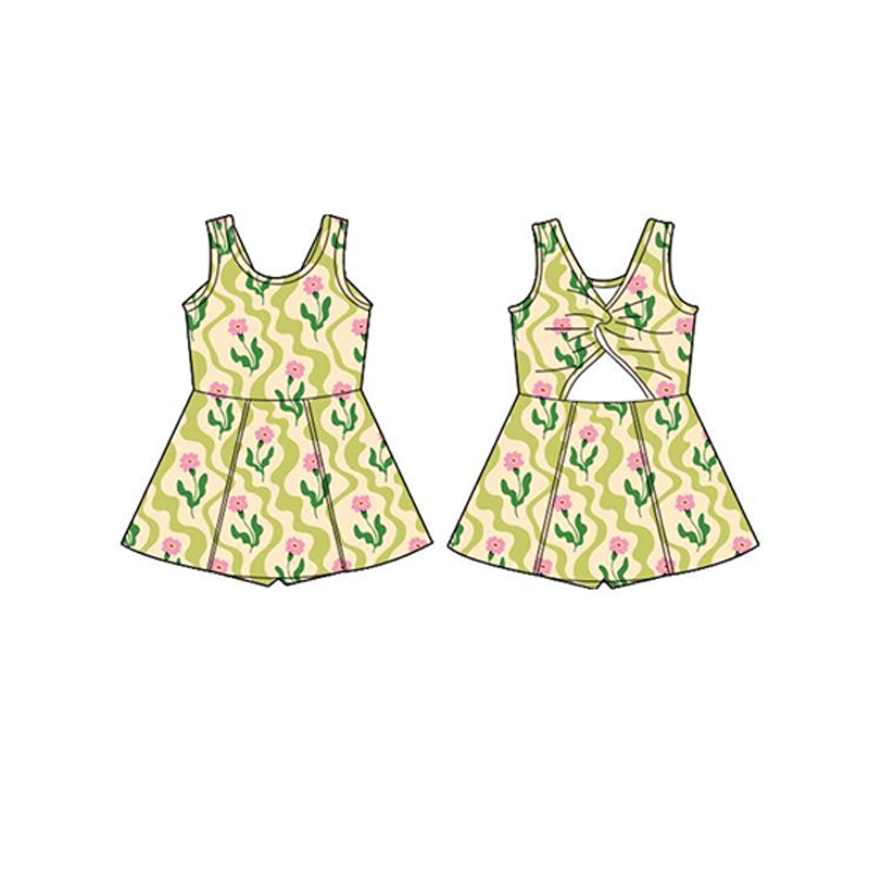 3.1GSD21012 Yellow Flower Yoga Wear