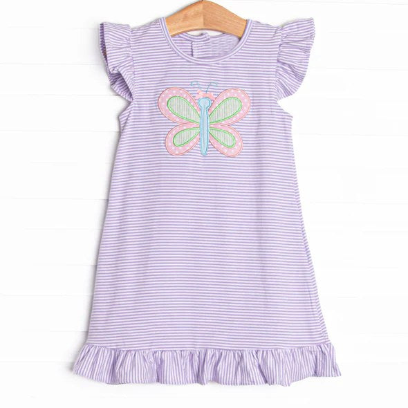 3.10GSD2128 Purple Bow Dress