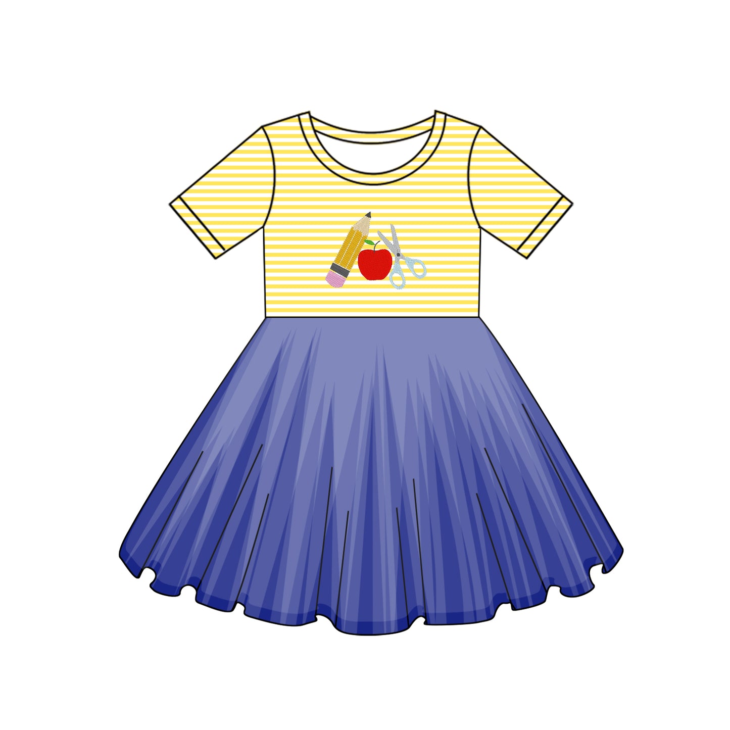 3.13GSD2155 blue cartoon dress