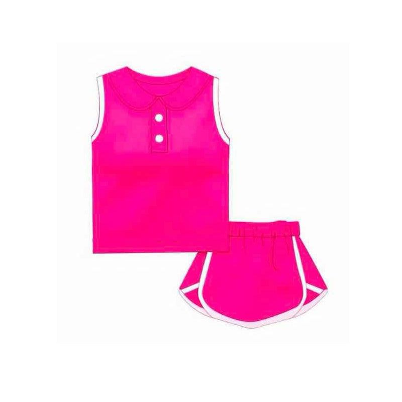 3.8GSD2163 Rose Red Cotton Suit