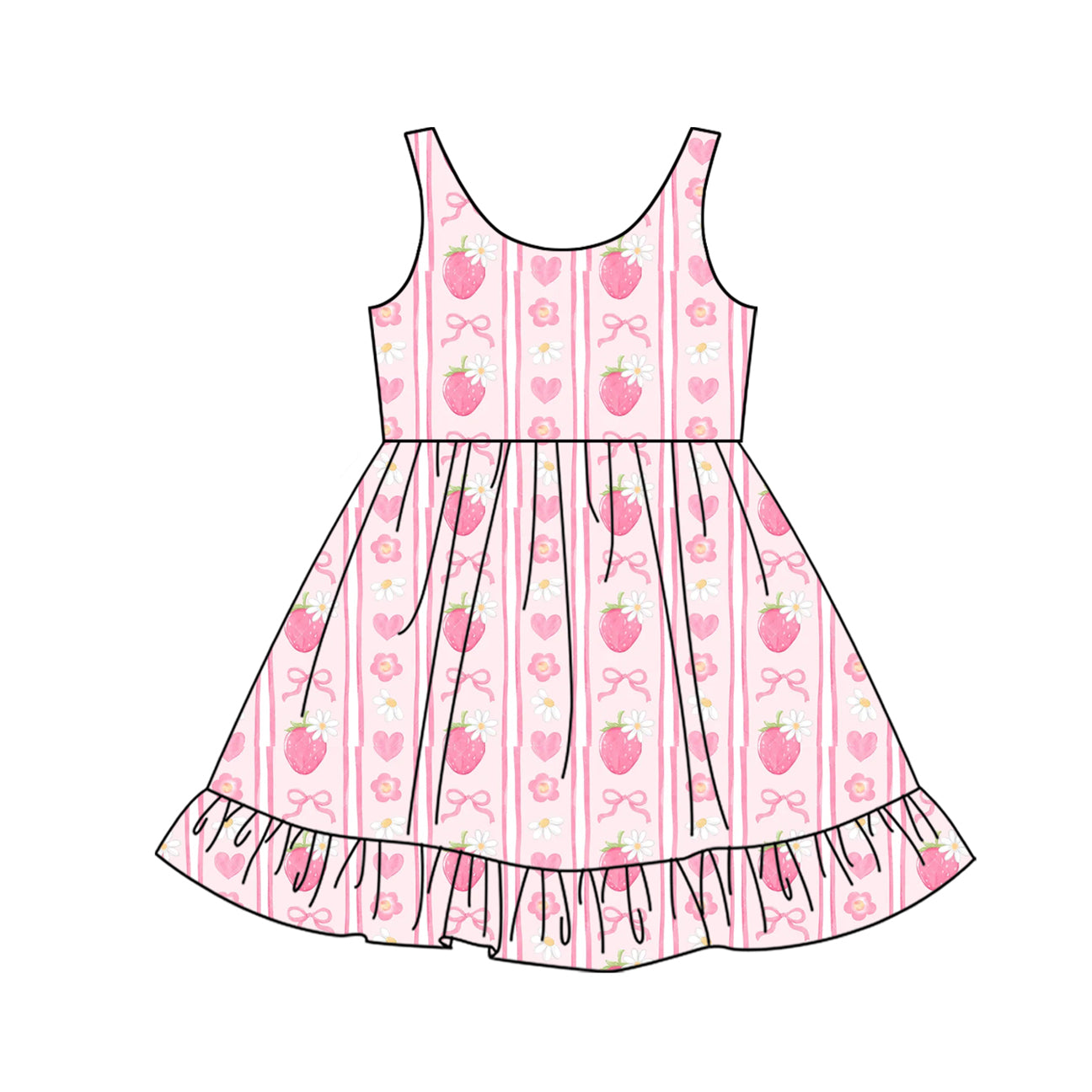 3.6GSD2214 Strawberry Pink Dress