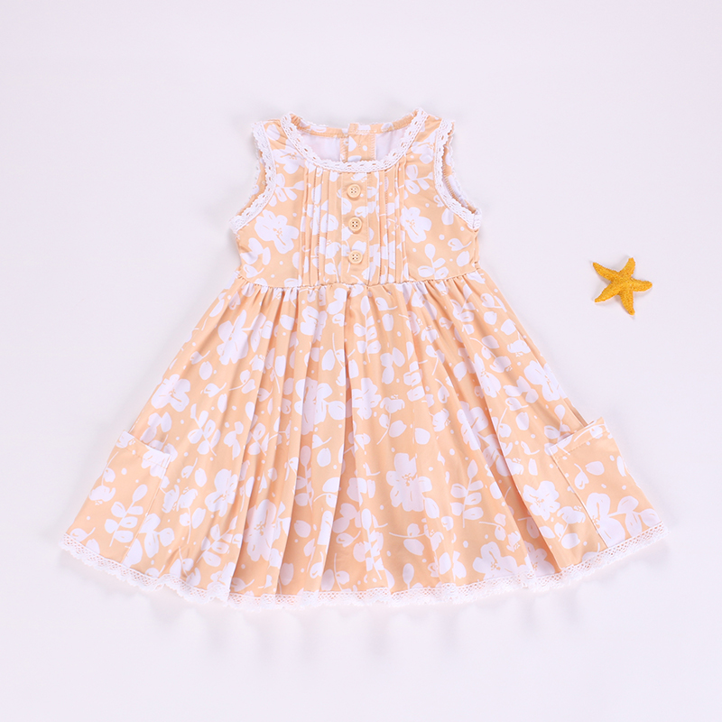 3.20GSD2262 Orange Flower Dress