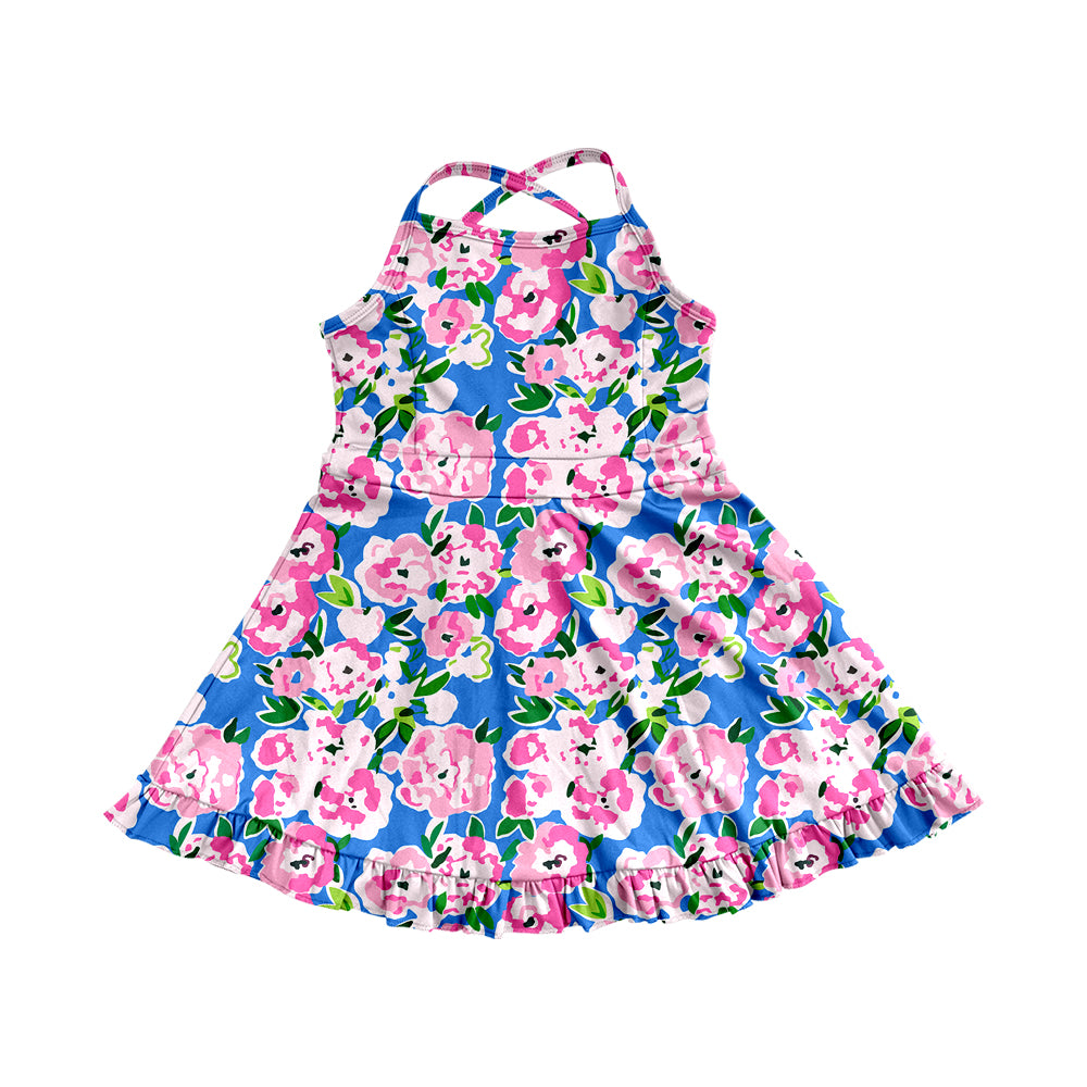 3.21GSD2284 blue and purple flower dress