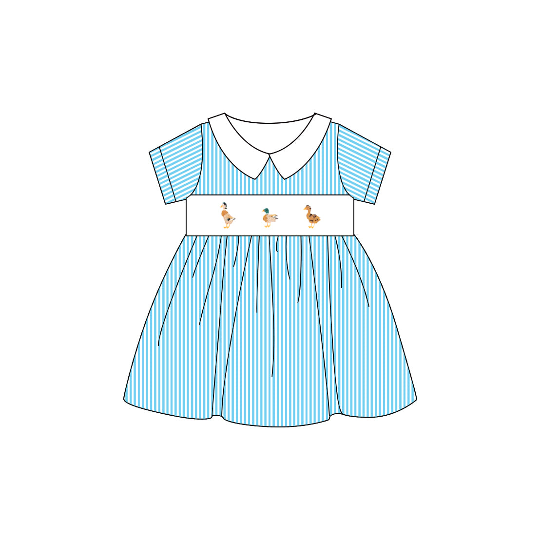 3.21GSD2307smock blue dress