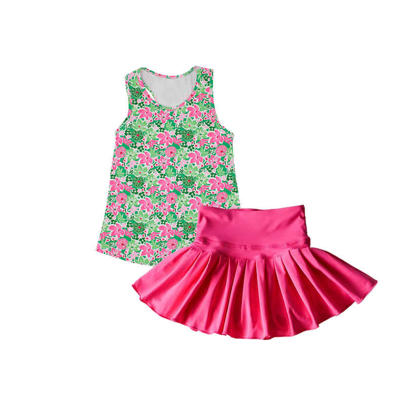 4.4GSD2458 Flower Rose Red Yoga Suit