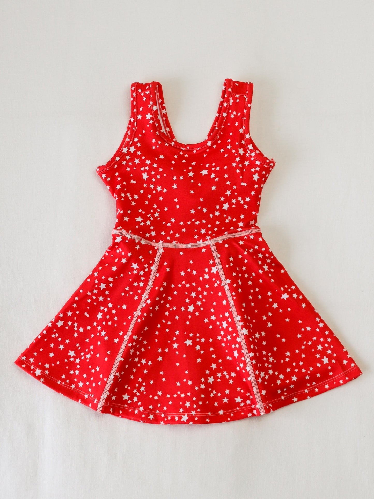 4.14 GSD25011 Red Yoga Short Sleeve Skirt