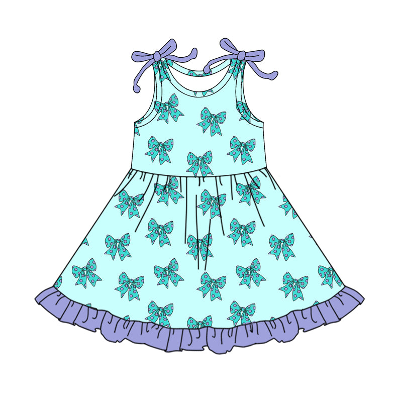 6.4GSD2523 Blue Bow Dress