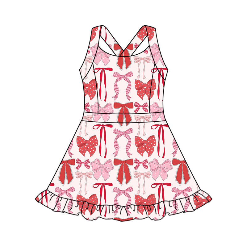 5.10 GSD2562 Pink Bow Yoga Dress