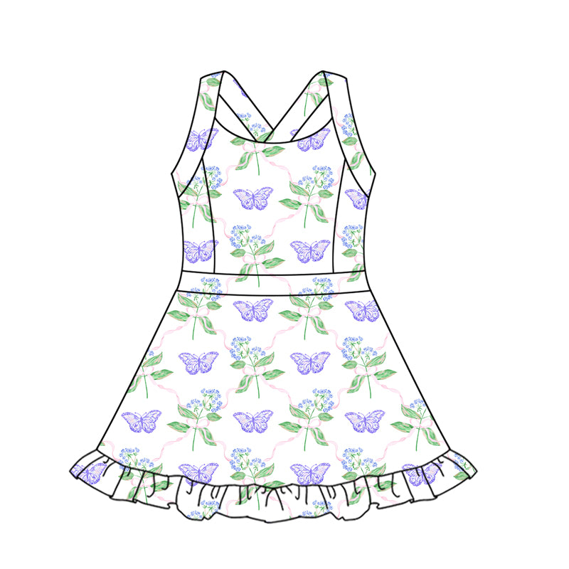 5.10 GSD25671 Blue Hydrangea Yoga Dress