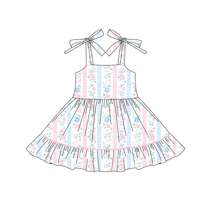 5.22 GSD2589 Pink suspender flower dress