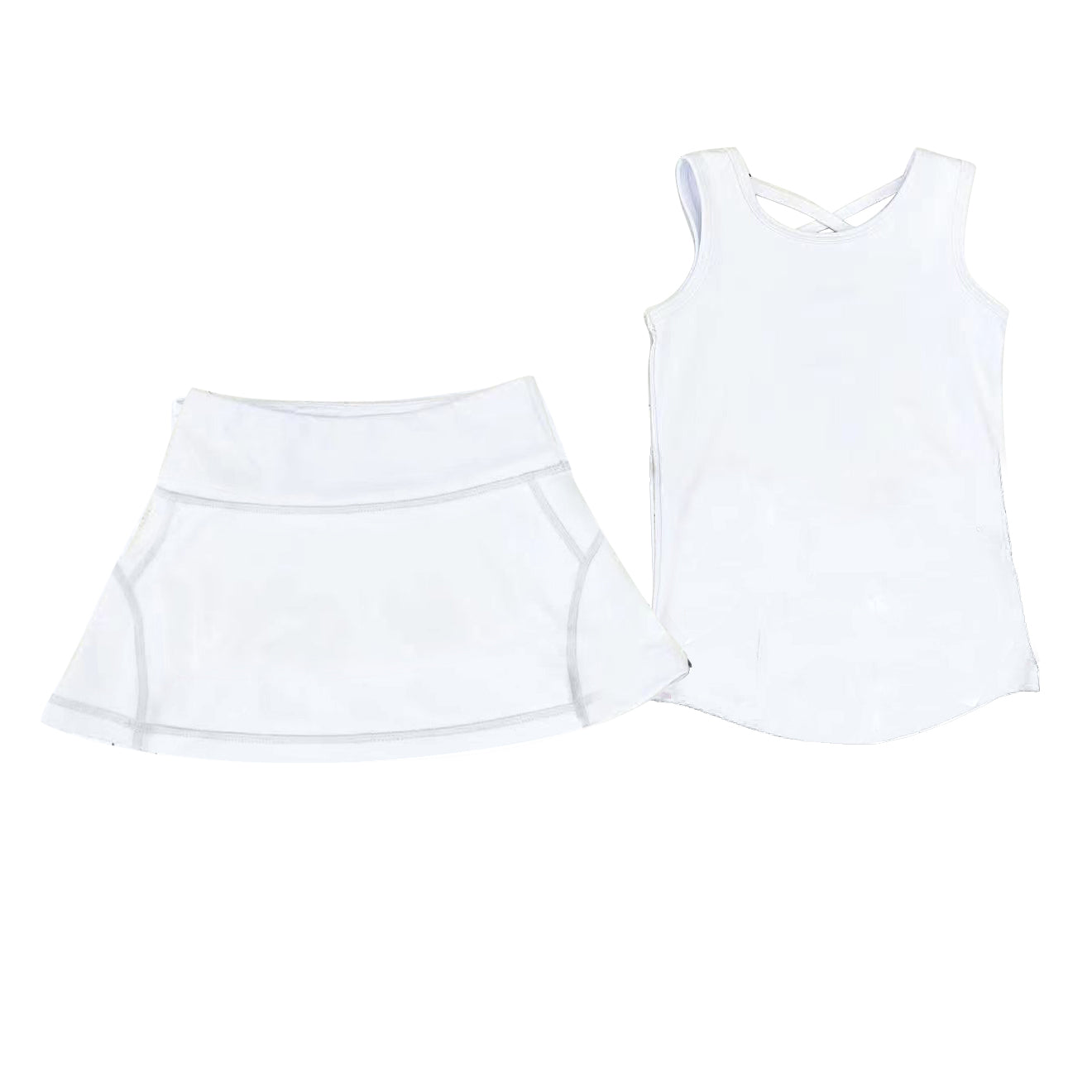 6.2GSD2651 White Yoga Two-piece Set