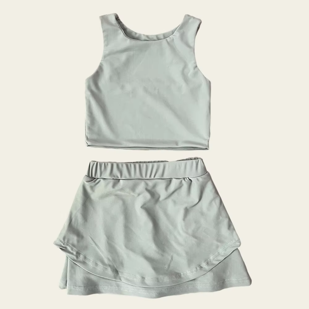 6.2GSD2664 Grey Girls Yoga Suit