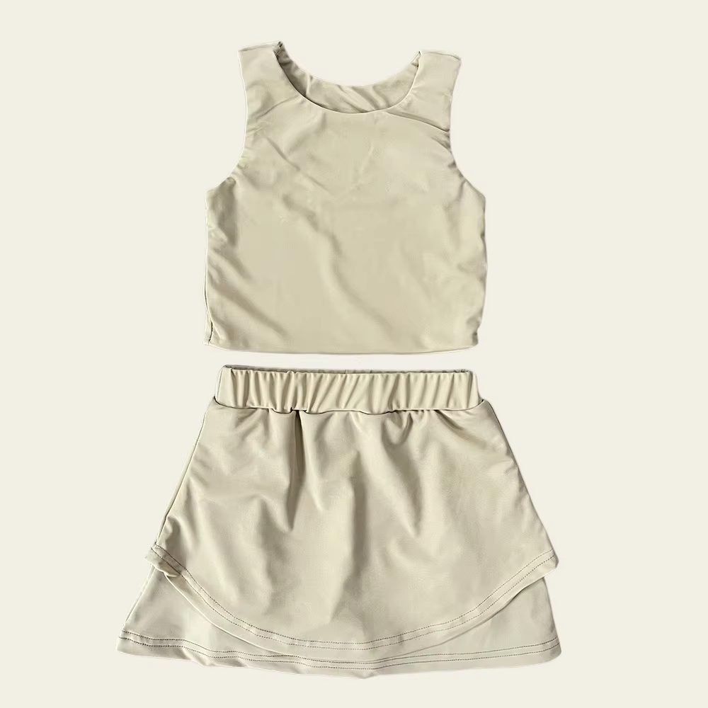 6.2GSD2669 Beige Girls Yoga Suit