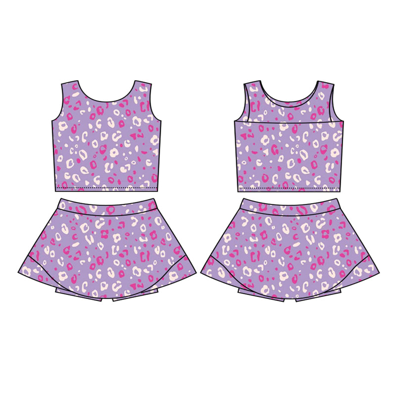 6.11GSD272 Purple Leopard Yoga Set