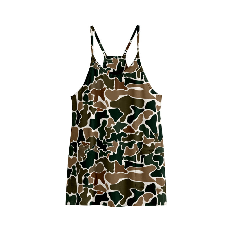 6.20GSD2721 Camouflage Strap Yoga Bodysuit