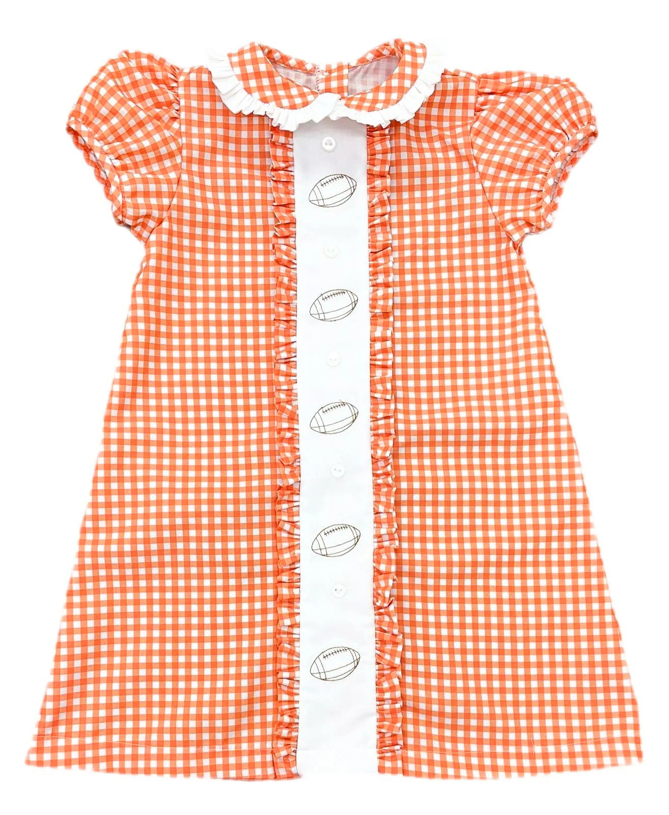 X827 GSD2797 plaid orange dress
