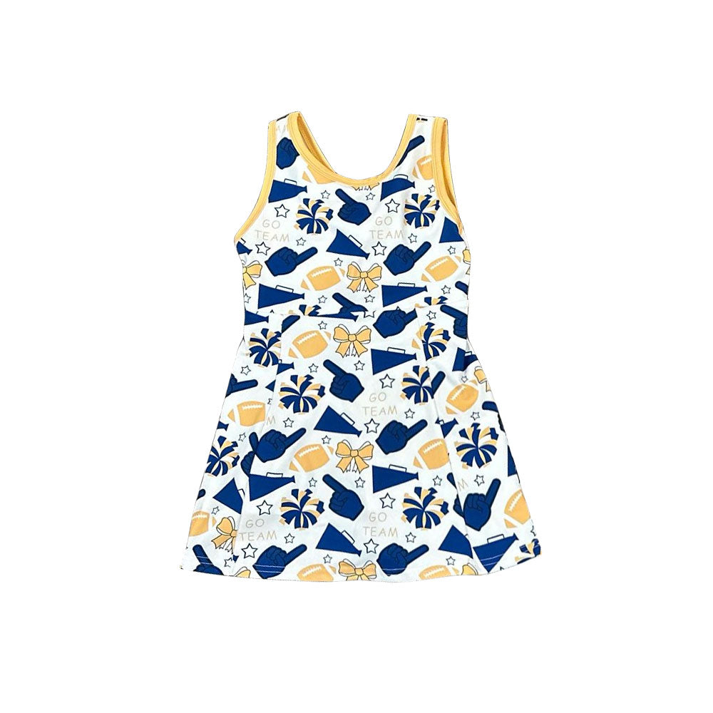X927 GSD2843 Flared Yellow Dress