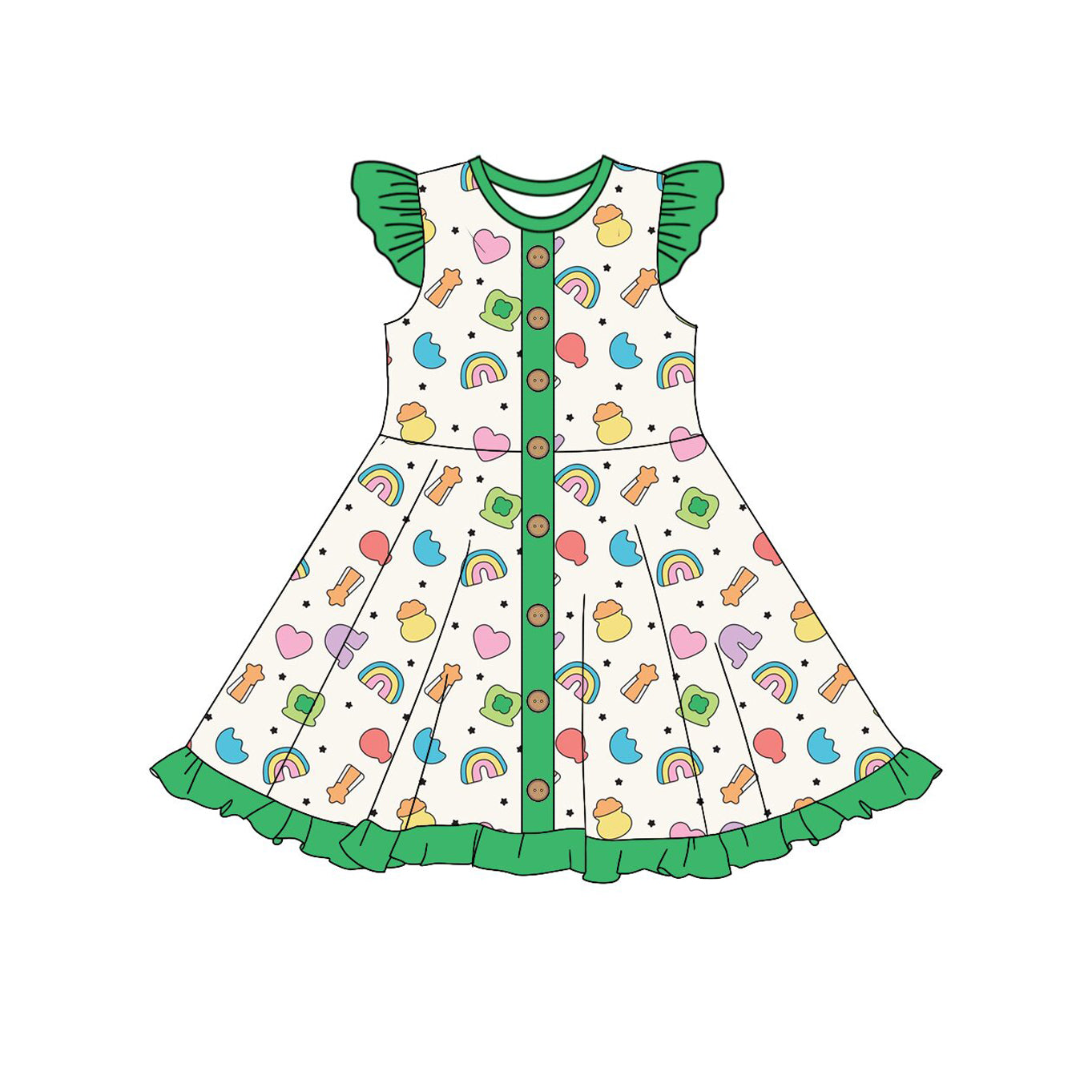 X10.29 GSD2864 Heart-shaped Green Dress