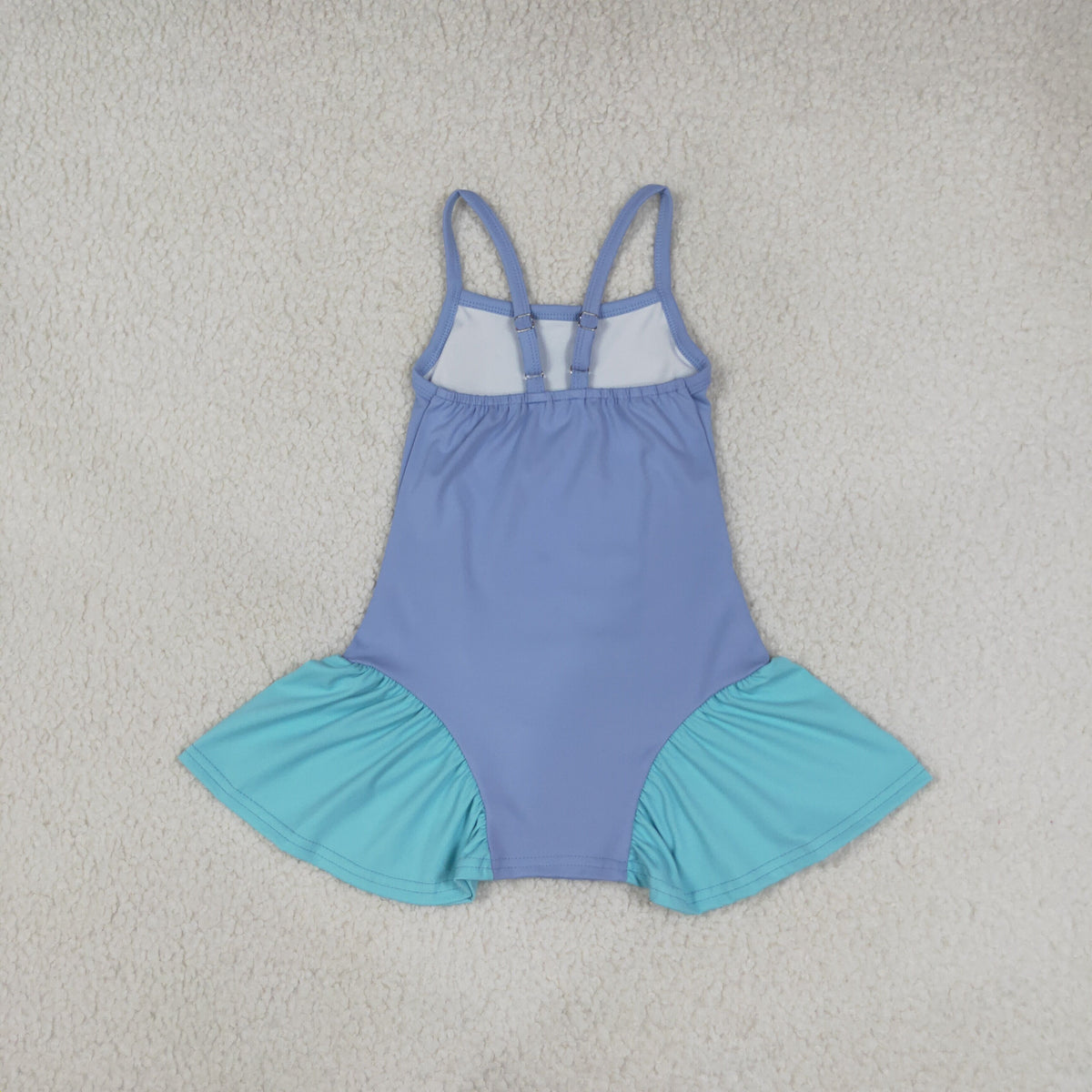 RTS NO MOQ Yoga GSD3693 Baby Girls Blue Strap Yoga Active Shorts Knee Length Dress