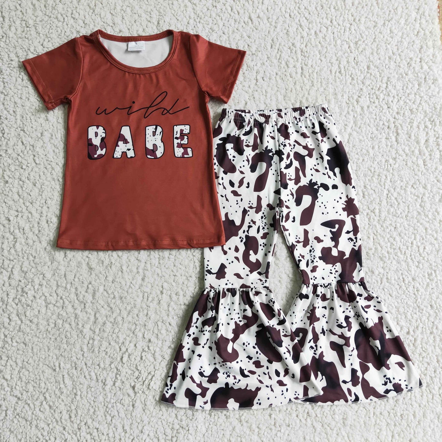 Letter short-sleeved ink pattern suit