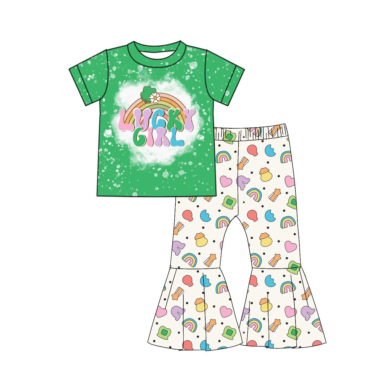 X10.29 GSPO2101 Clover Short-Sleeve and Pants Set