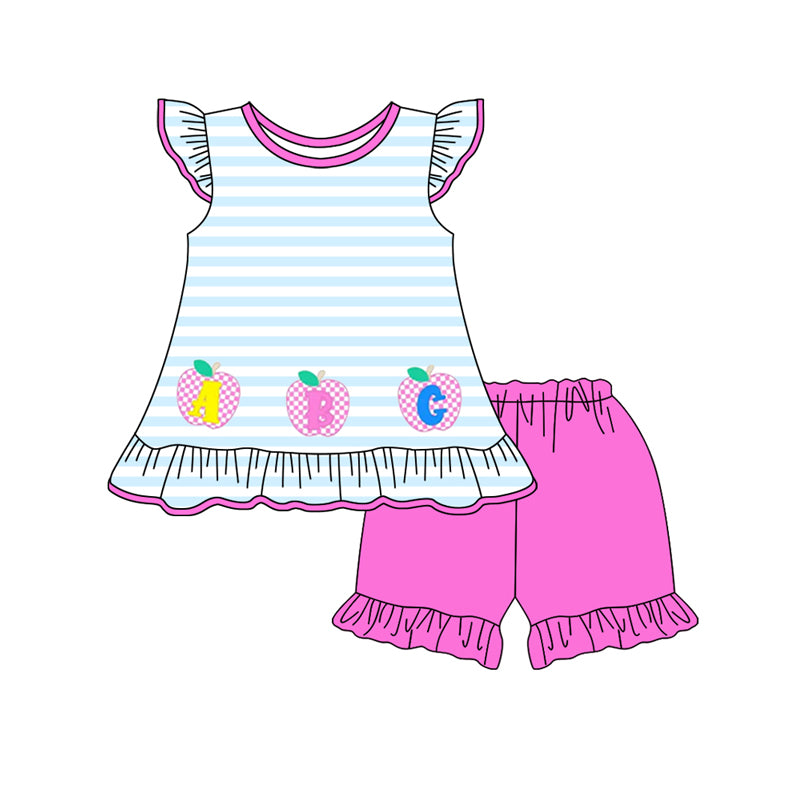 GSSO2072 Striped Girls Back to School Outfit