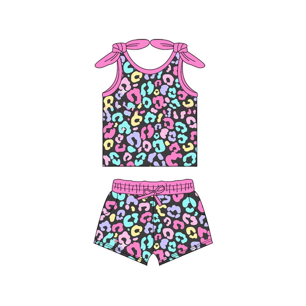 GSSO2141 leopard print two piece suit