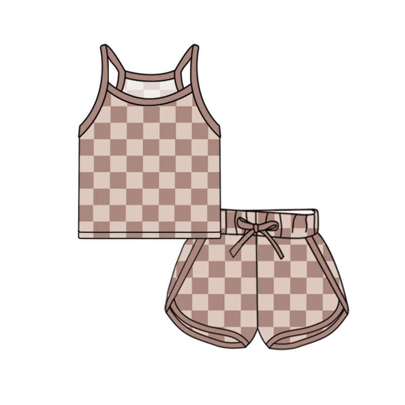 3.3GSO2335 Brown Plaid Suit