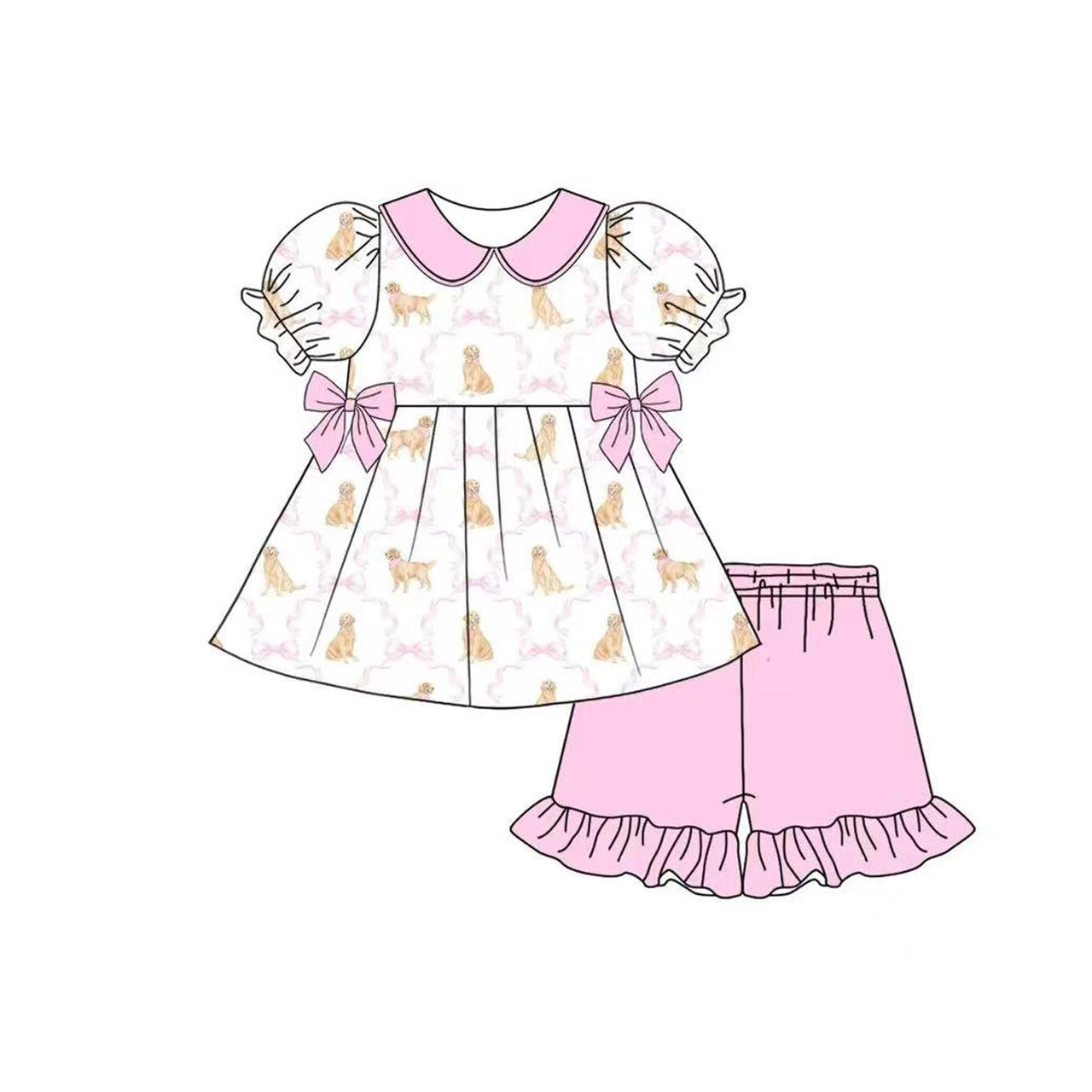 3.27GSSO2532 Puppy Cartoon Summer Set