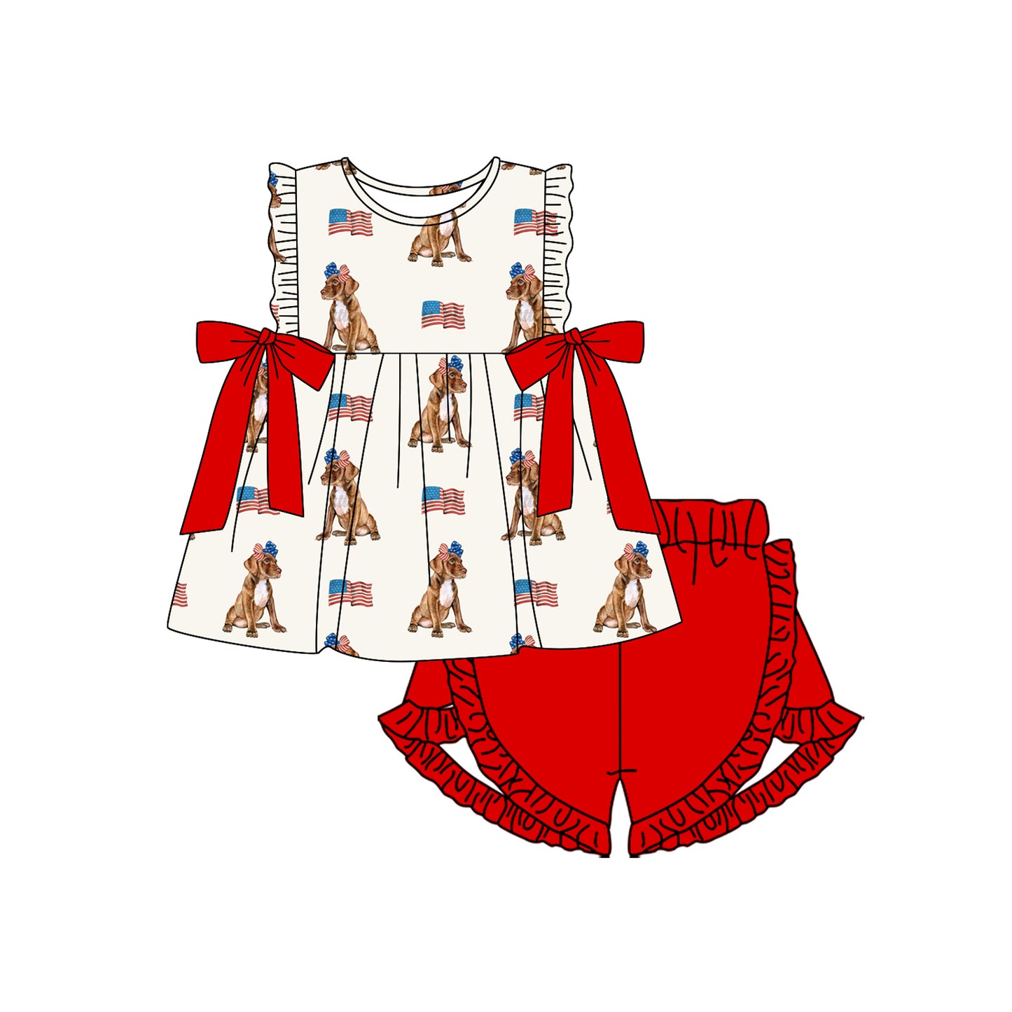 4.4GSSO2560 Fourth of July Girls Set