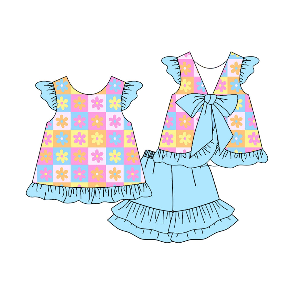 6.4 GSSO2623 Colorful flower blue set