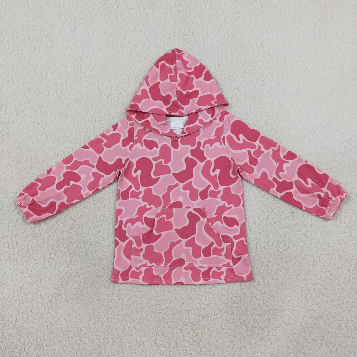 NEW RTS NO MOQ milk silk GT0866 Baby Girls Long Sleeve Pink Camo Hoodies Tops
