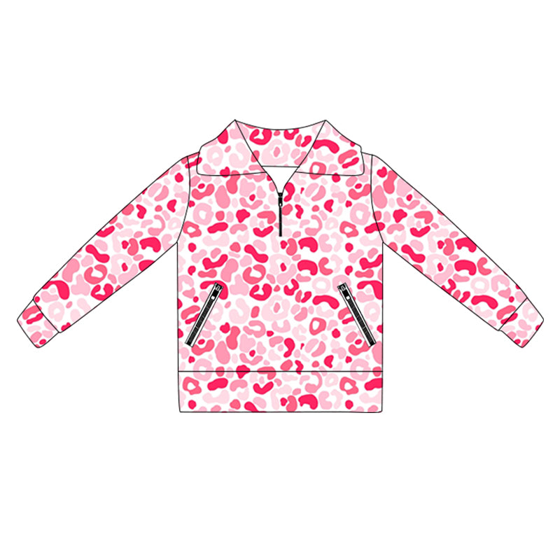 6.2GT1071 Red leopard print long-sleeved yoga top