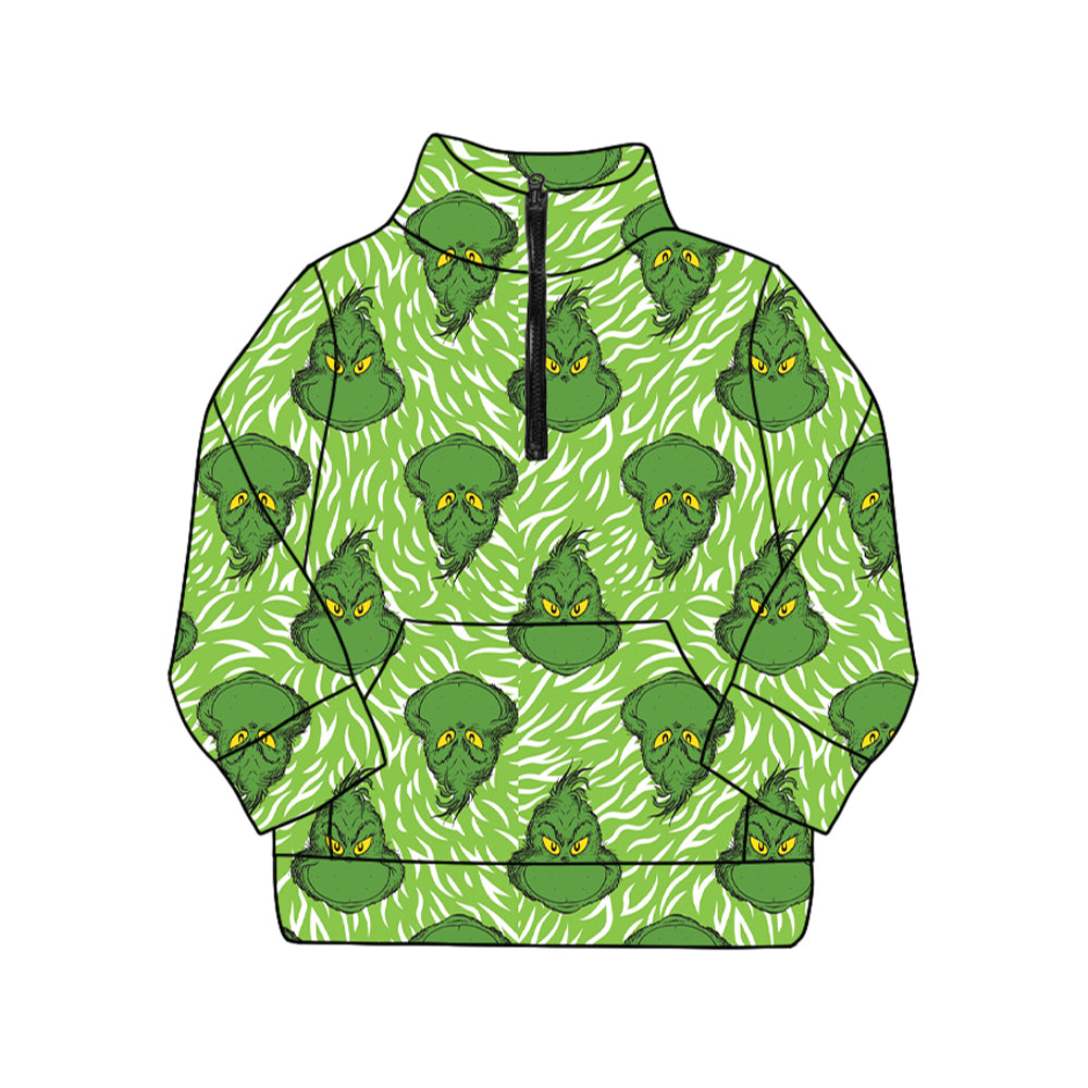 X913 GT1174grinch zip-up top