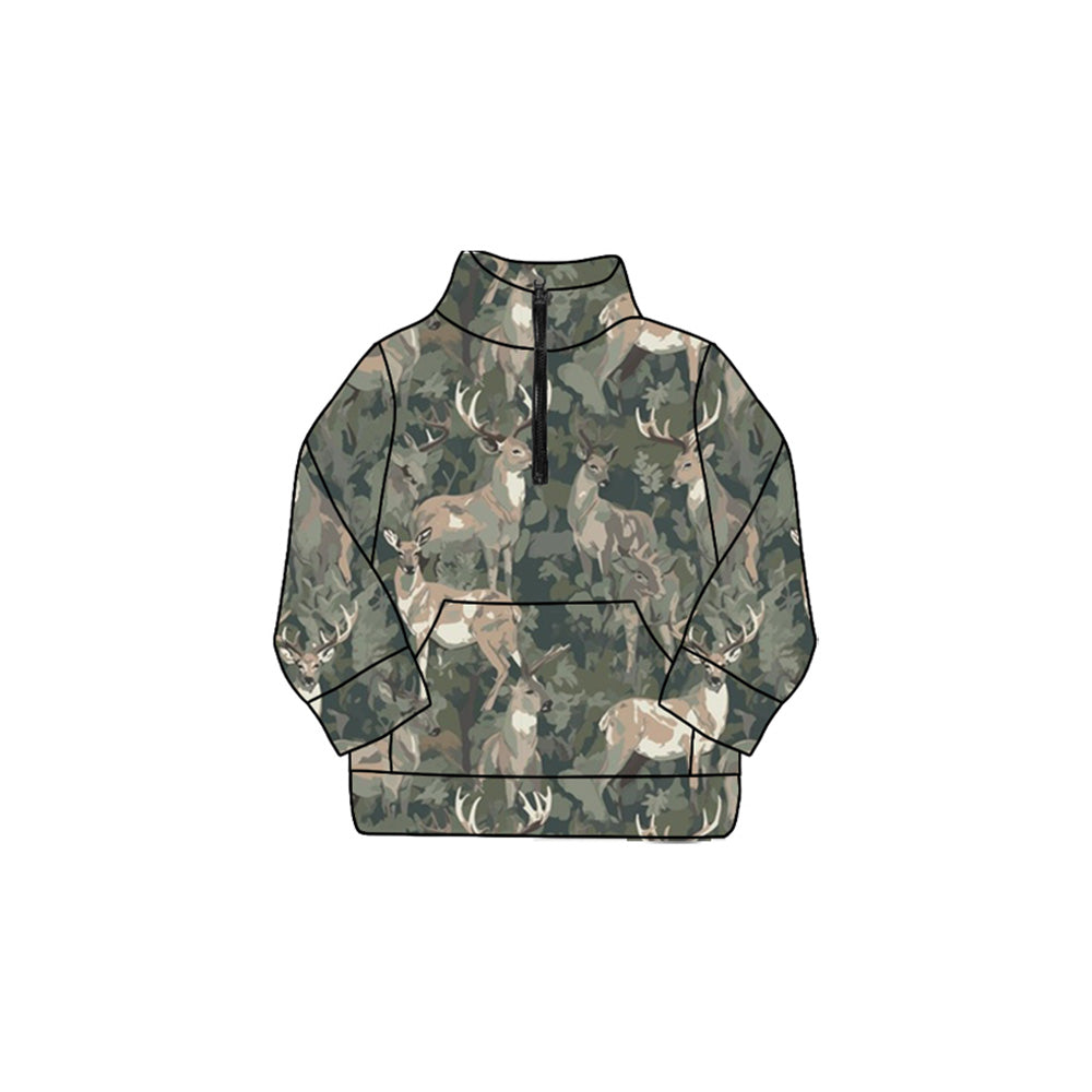 X912 GT1180 Camouflage Deer Yoga Top