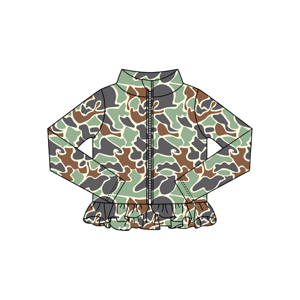 X10.17 GT1318 Light Green Camouflage Yoga Top