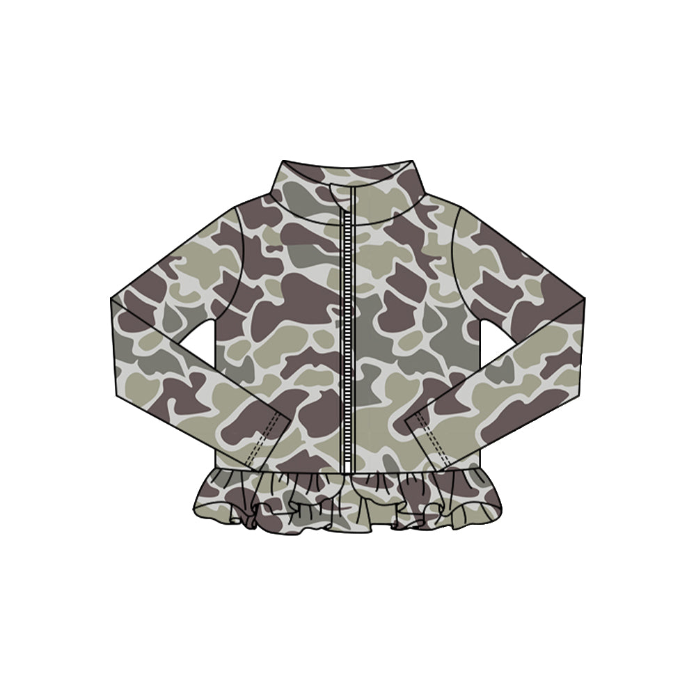 X10.17 GT1319 gray camouflage yoga top