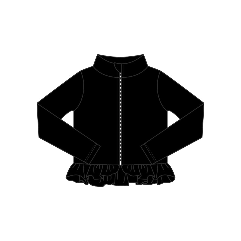 X10.17 GT1329 Black Zipper Yoga Top