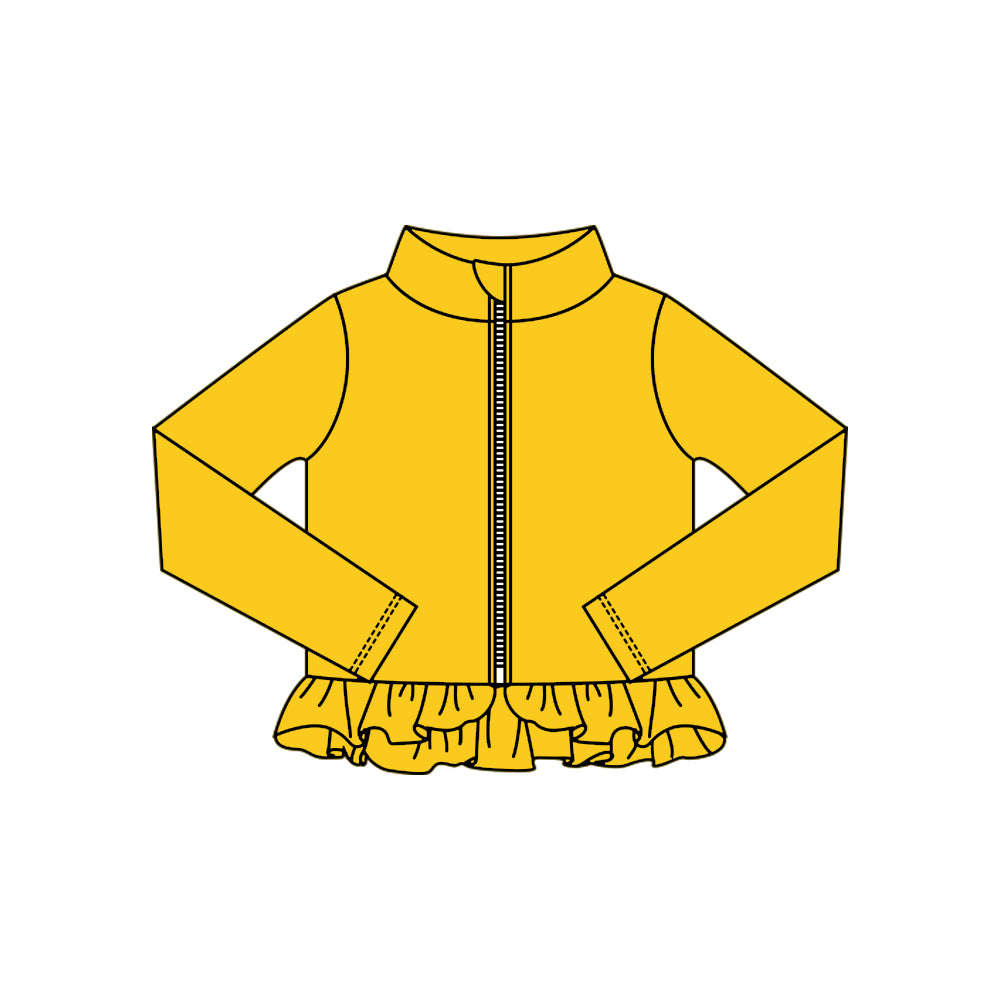 X10.17 GT1331 Yellow Zipper Yoga Top