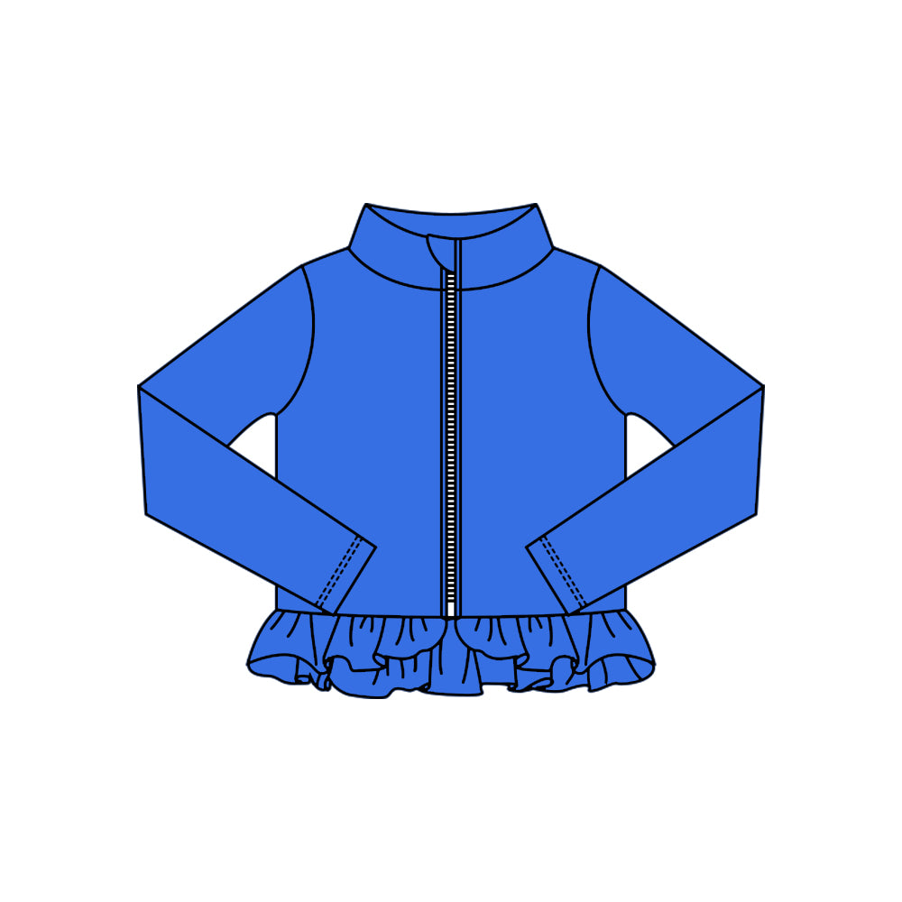X10.18 GT1335 Blue Zipper Yoga Top