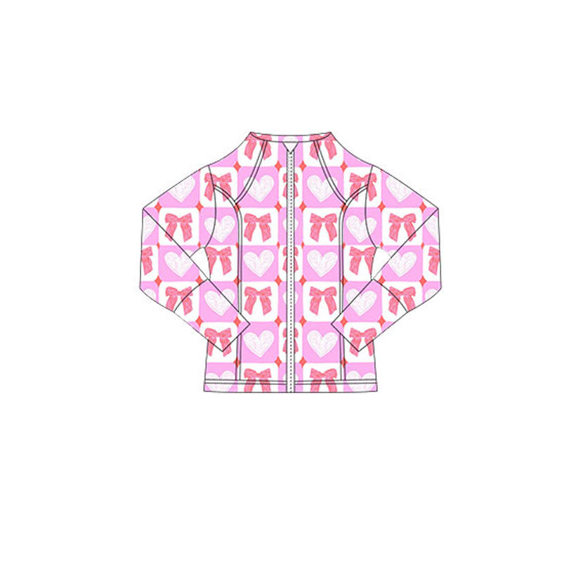 X10.22 GT1341 Heart Bow Zipper Top