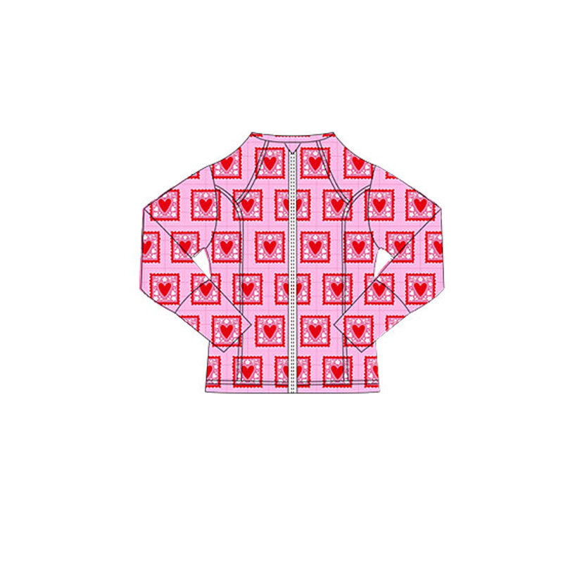 X10.22 GT1347 Red Heart Zipper Top