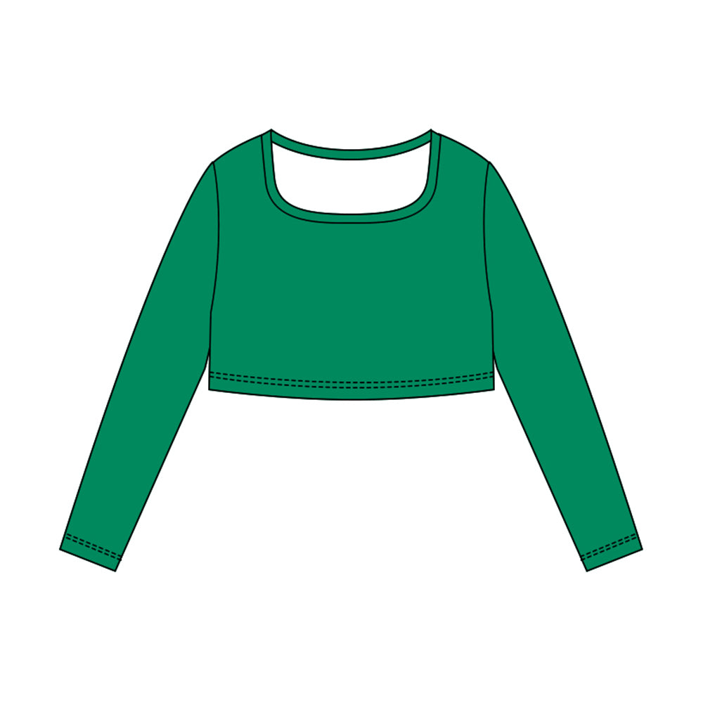 X10.25 GT1385 Green Yoga Long-Sleeved Top