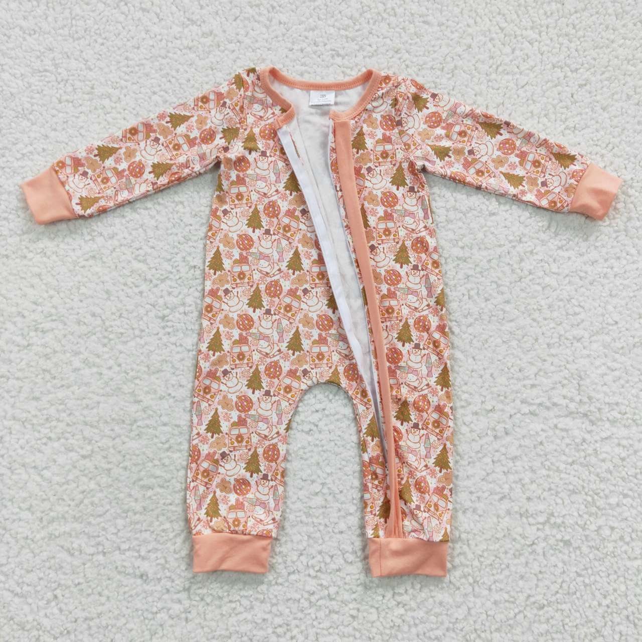 4.15zipper romper christmas girls jumpsuit baby clothes